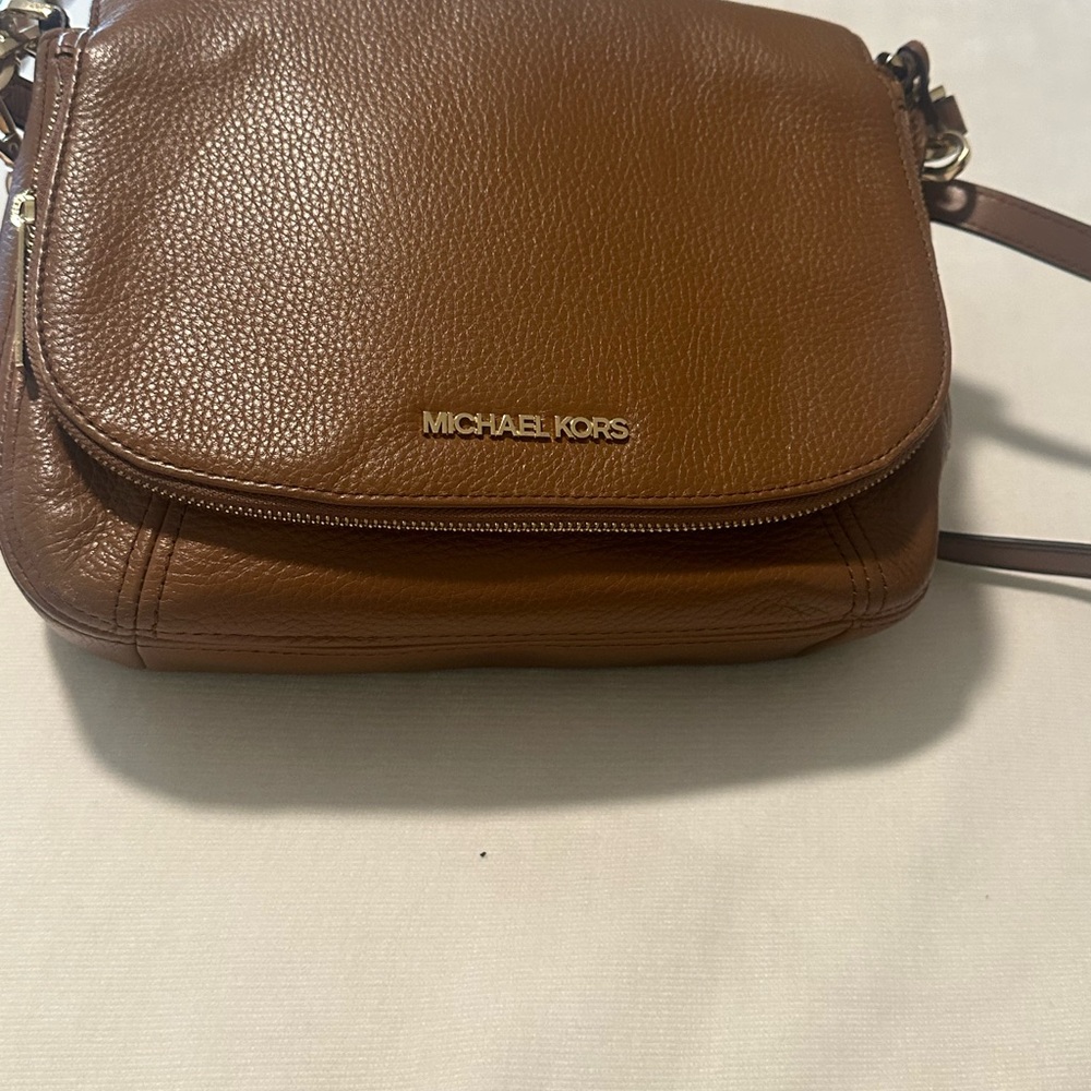Michael Kors Brown Leather Large Crossbody Bag